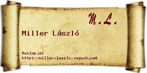 Miller László névjegykártya