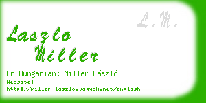 laszlo miller business card